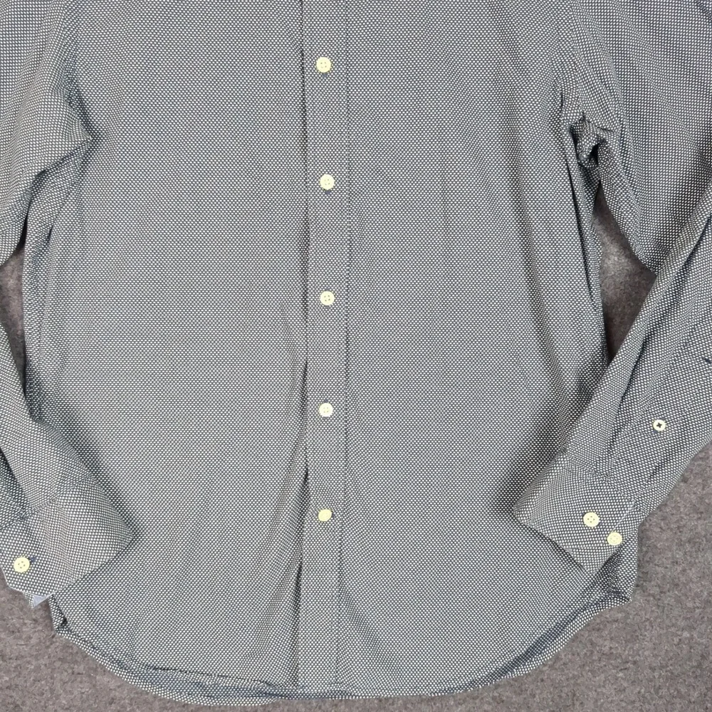Banana Republic Soft Wash Tailored Slim Fit Shirt Mens Medium Blue Geometric Dot